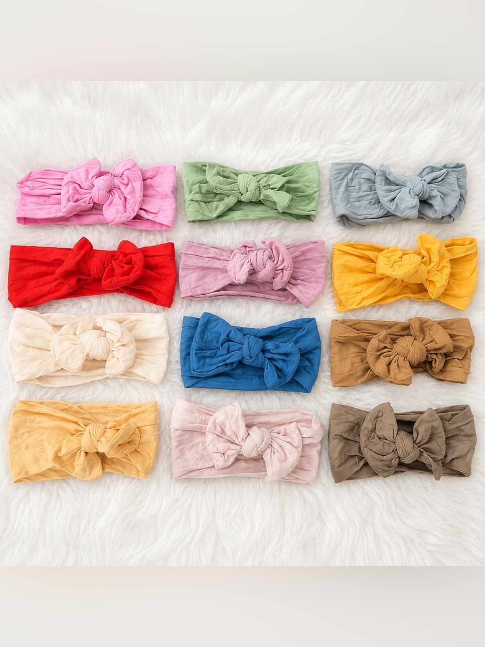 Baby & Toddler Knotted Bow Headbands Set of 12 + Bonus Headband Gift Bundle
